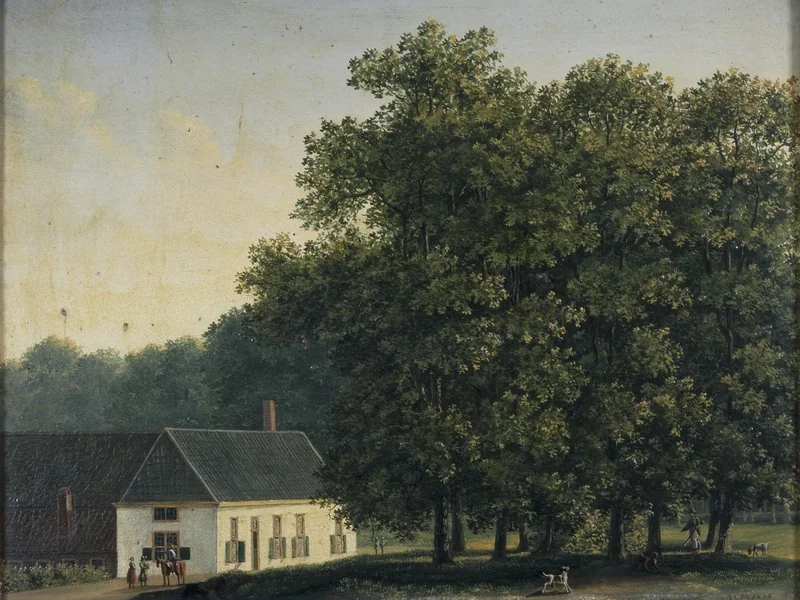 1793-Jacob Constantijn Martens van Sevenhoven - Paesaggio con locanda